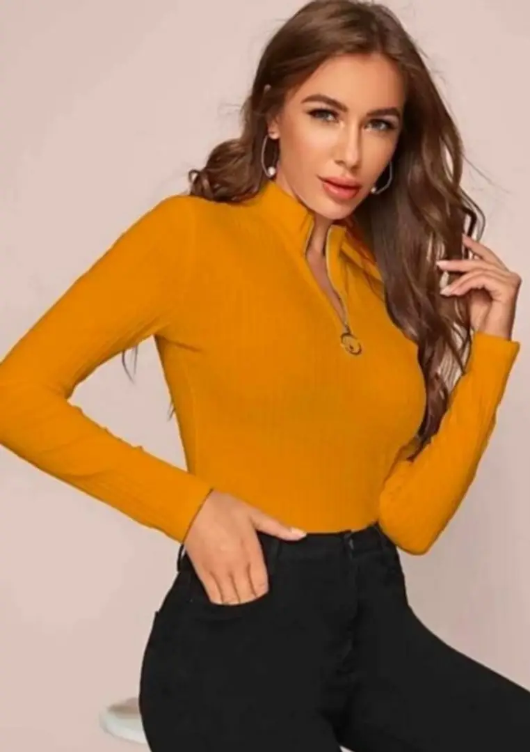 Stylish Party wear Women Tops Tunics High Neck Turtle Neck Tops and Tunics Sweaters for Women
