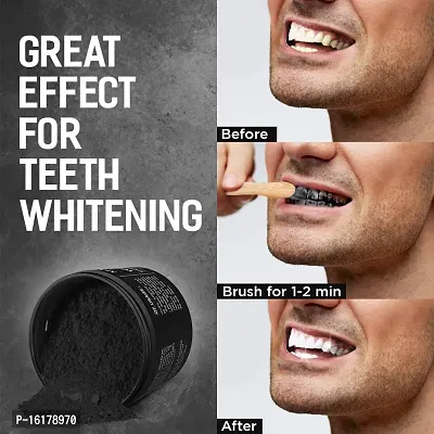 Mancode Activated Charcoal Teeth Whitening Powder - 25 GM | Whitens Teeth Prevent Bad Breadth | For Tobacco, Tartar, Gutkha and Yellow Teeth Stain Removal | Suitable For Sensitive Teeth | Fresh Breath-thumb2