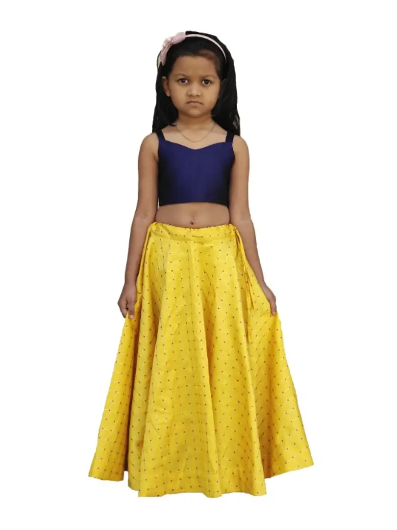 Party Wear Printed Kids Yellow Lehenga Choli, Size: 10-22 at Rs 1350/piece  in Mumbai