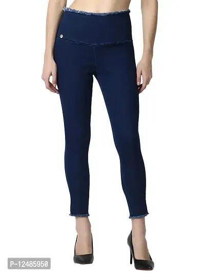 High-Waist Skinny Fit Ankle-Length Jeggings