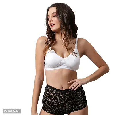 Buy Bewild Full Coverage Backless Cotton Bra for Women and  Girls/Ladies/Casual/Non Padded/Everyday/Transparent Strap Band Free Online  In India At Discounted Prices