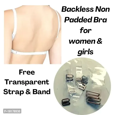 Buy Bewild Backless Padded Non Wired Full Coverage Strapless Transparent  Strap and Transparent Band Bras for Women/Girls (combo's-3)  (Maroon/Pink/Black) (B, 30) at