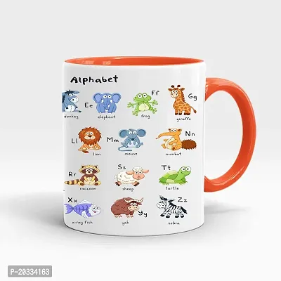 Buy Redbox Abcd White 2 Printed Coffee, Milk Tea Mug Cup For Gift Some One  Microwave Safe, Dishwasher Safe White Colour 1 Piece 350ml. Milk Mug For  Kids (orenge) Online In India