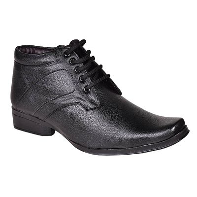 Synthetic Leather Black Casual Half Boot