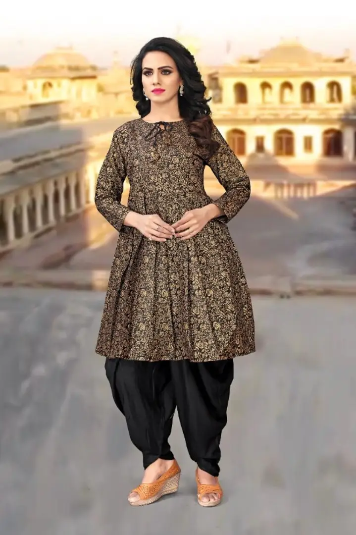 anarkali kurti with dhoti