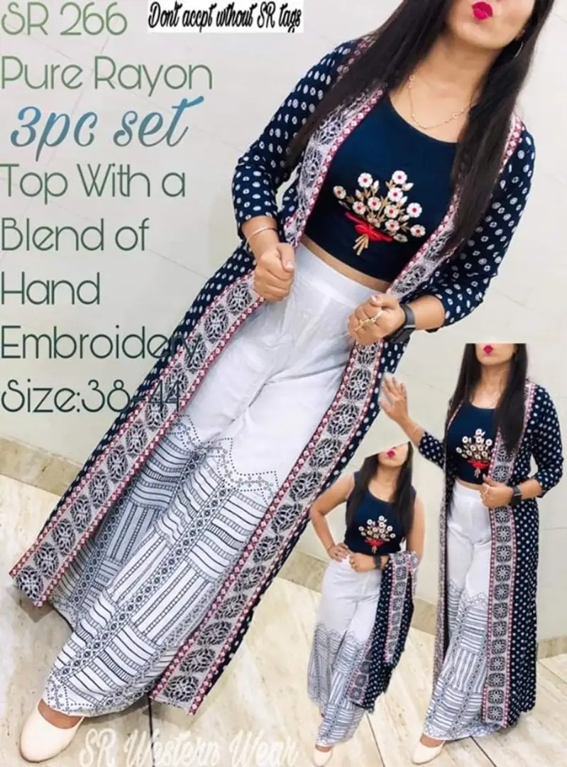 plazo crop top with shrug for wedding