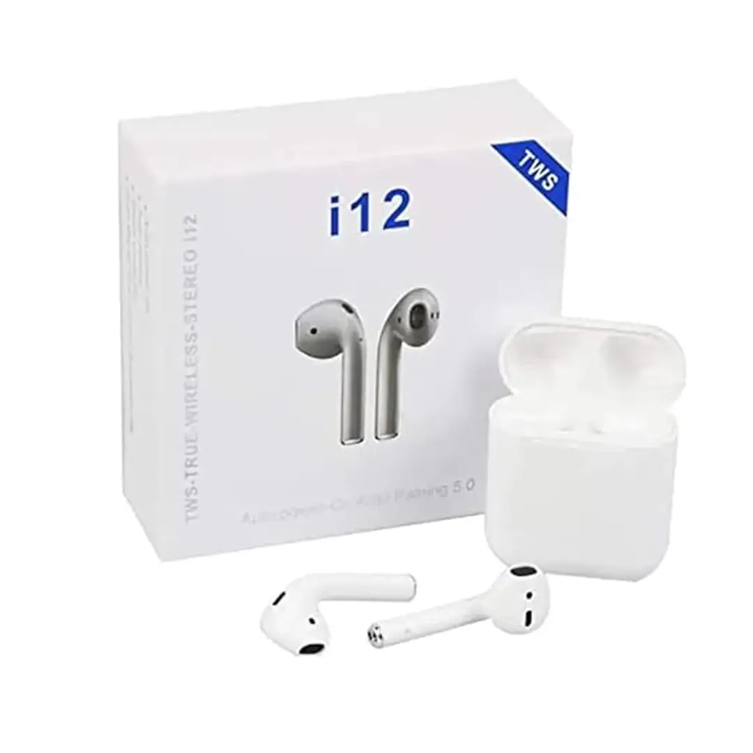 Blue tooth wireless earphone white with earphone charging shops case