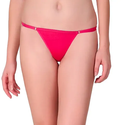 Vikimo Women's Sexy Lace G-String/T String/Thong Bikini Panty (Free Size)  (Pack of 1, Red)