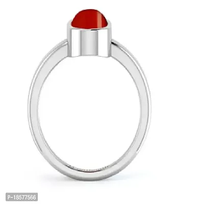 9.25 Ratti Red Coral Ring ADJUSTABLE| Moonga Ring Original Best Quality Moonga  Ring| Pure