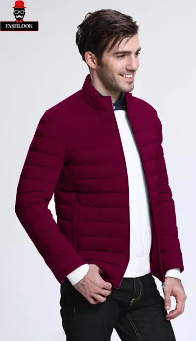 Fluffy burgundy jacket shop