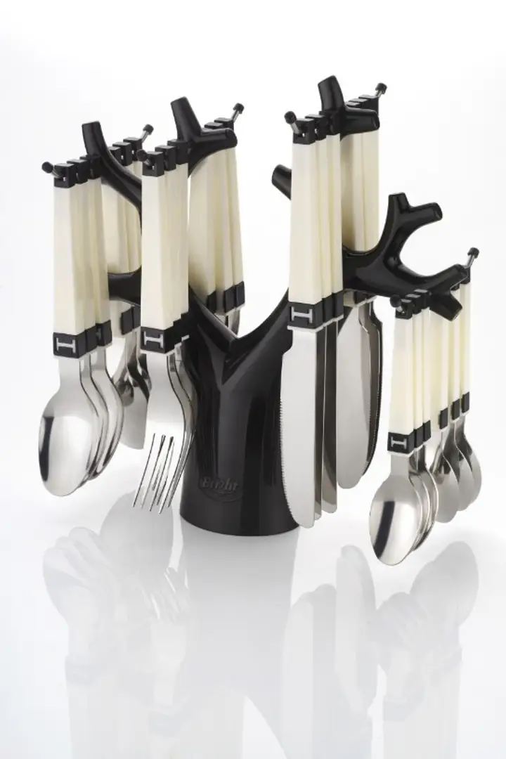 Dining Table Spoon And Fork Set With Stand