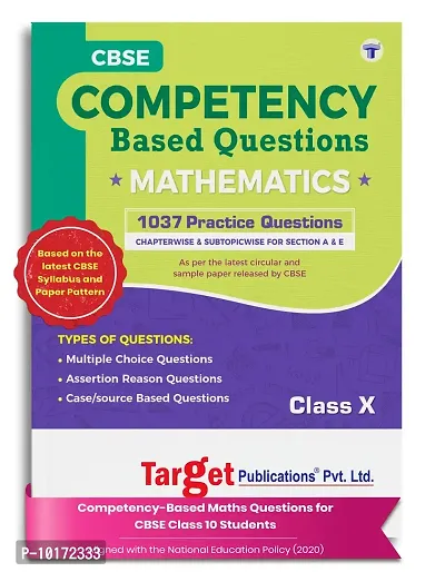 Class 10 CBSE Maths Competency Based Questions | Practice Questions Chapterwise  Subtopicwise for Sections A  E | Includes MCQs, Assertion Reason   Case Based Questions