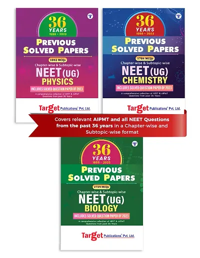 36 Years NEET Previous Year Solved Questi | Chapter wise MCQs | NEET Books for Medical Exam | 3 Books