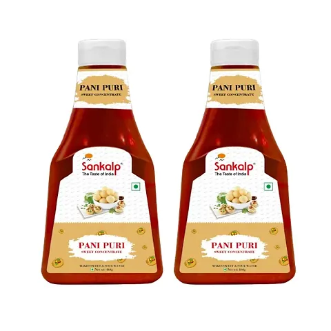 Sankalp Mouthwatering Pani Puri Chutney - Authentic Flavors from the Streets of India 460gx2 Pack