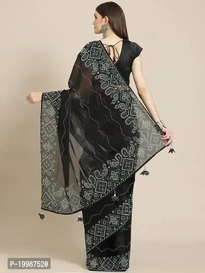 Buy Satrani Women Georgette Black Bandhani Printed & Embroidery Work In  Lace Saree | sarees for Women| saree | sarees Online at Best Prices in  India - JioMart.