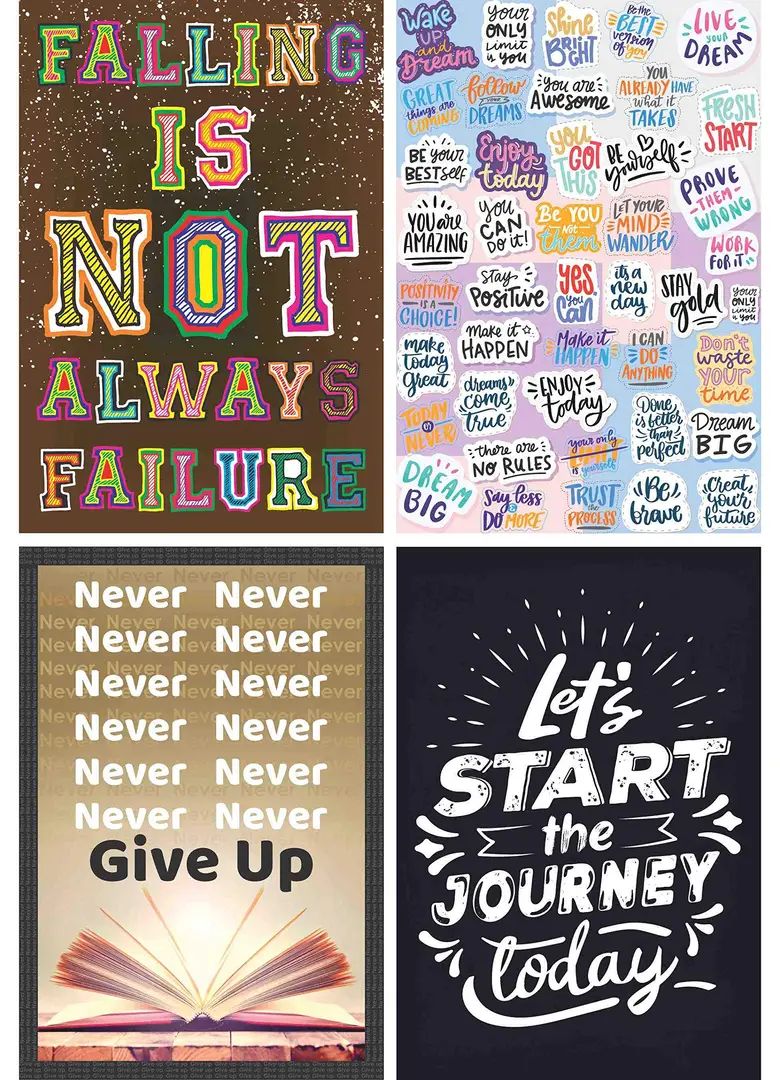 Buy Craft Qila Never Giveup Inspirational Motivational Self Adhesive 