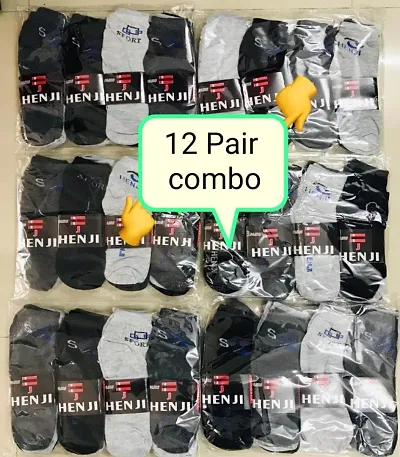 Trendy Cotton Socks For Men ( Pack Of 12 Pair)