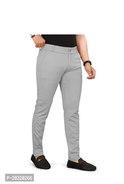 Smarty Pants women's cotton lycra ankle length charcoal grey color formal  trouser