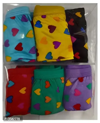 Multicoloured Cotton Spandex Solid Briefs For Women