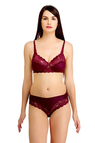 Buy Queen Lingerie Cotton Bland Bra Panty Set for Every Day