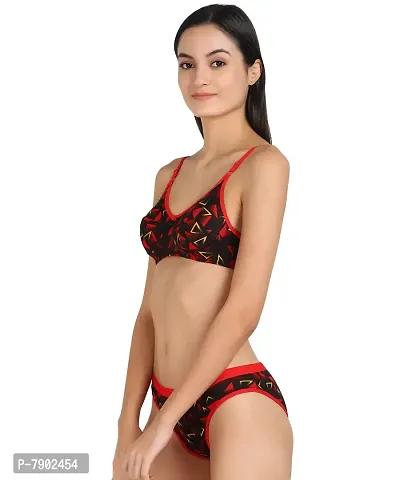 Buy PIBU - Women Cotton Bra Panty Set Honeymoon Full Coverage Non Padded  Hot and Sexy Looking Lingerie Set (Pack of 1) (Color : Black) Online In  India At Discounted Prices