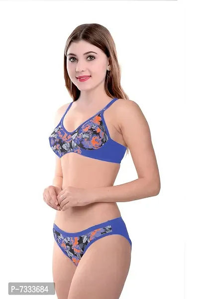 Buy PIBU-Women's Cotton Bra Panty Set for Women Lingerie Set Sexy Honeymoon  Undergarments ( Color : Blue,Yellow )( Pack of 2 )( Size :34) Model No :  Sunflower SSet Online In India At Discounted Prices