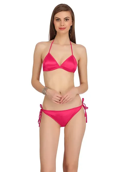 Buy Samvar-Women's Satin Bikini Bra Panty Set for Women Lingerie Set Sexy  Honeymoon Undergarments (Color : Multi)(Pack of 1,2,3,4) Online In India At  Discounted Prices