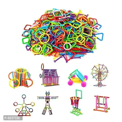 Assembly Colorful Straw Educational Building Blocks for Kids