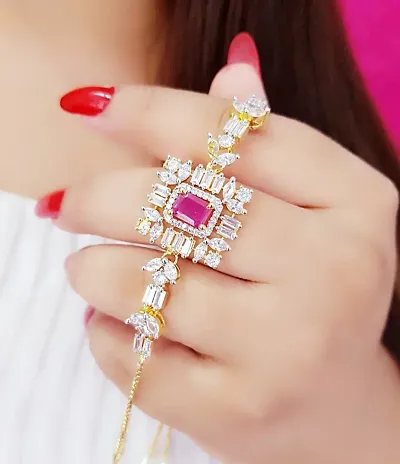 Lush Ruby Diamond Finger Ring