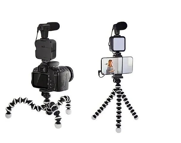 Phone Vlogging Kit Camera Flexible Tripod Cell Phone Gorilla Tripod Lightweight Bendable Tripod with Heavy Duty Smartphone Stand Compatible for Action Camera Gorilla Tripod