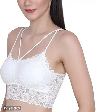 Buy Womenrsquo;s/Girls Bra Lycra Lace Spandex Padded Wire Free Fashionable  Floral Crop Tops Style Net Bralette Padded Bra Online In India At  Discounted Prices