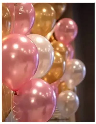 BIRTHDAY DECOR Theme Metallic Latex Balloon