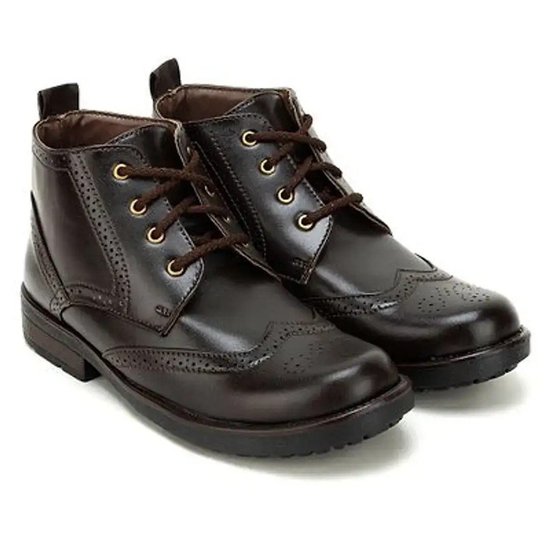 High Ankle Synthetic Leather Formal Boots For Men