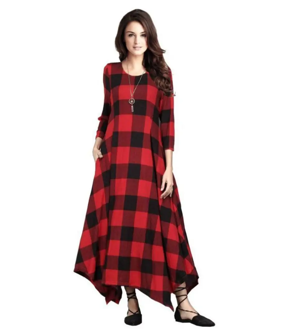 checked anarkali kurtis