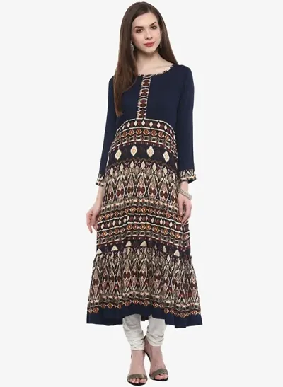 Stylish Ethnic Crepe Anarkali Kurti