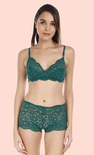 Buy Women's Net Bra and Panty Set Combo Pack of 3 Online at desertcartKUWAIT