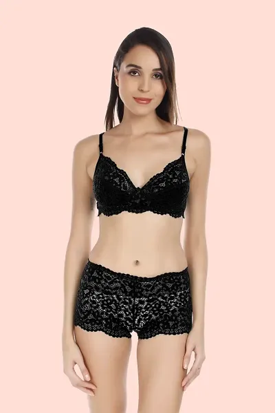 Buy RTX® Combo Bind & Tear Colors Print Women Cotton Panty Bra Set Lingerie  Set Under wear Innerwear Girls Panty Bra Set Black at