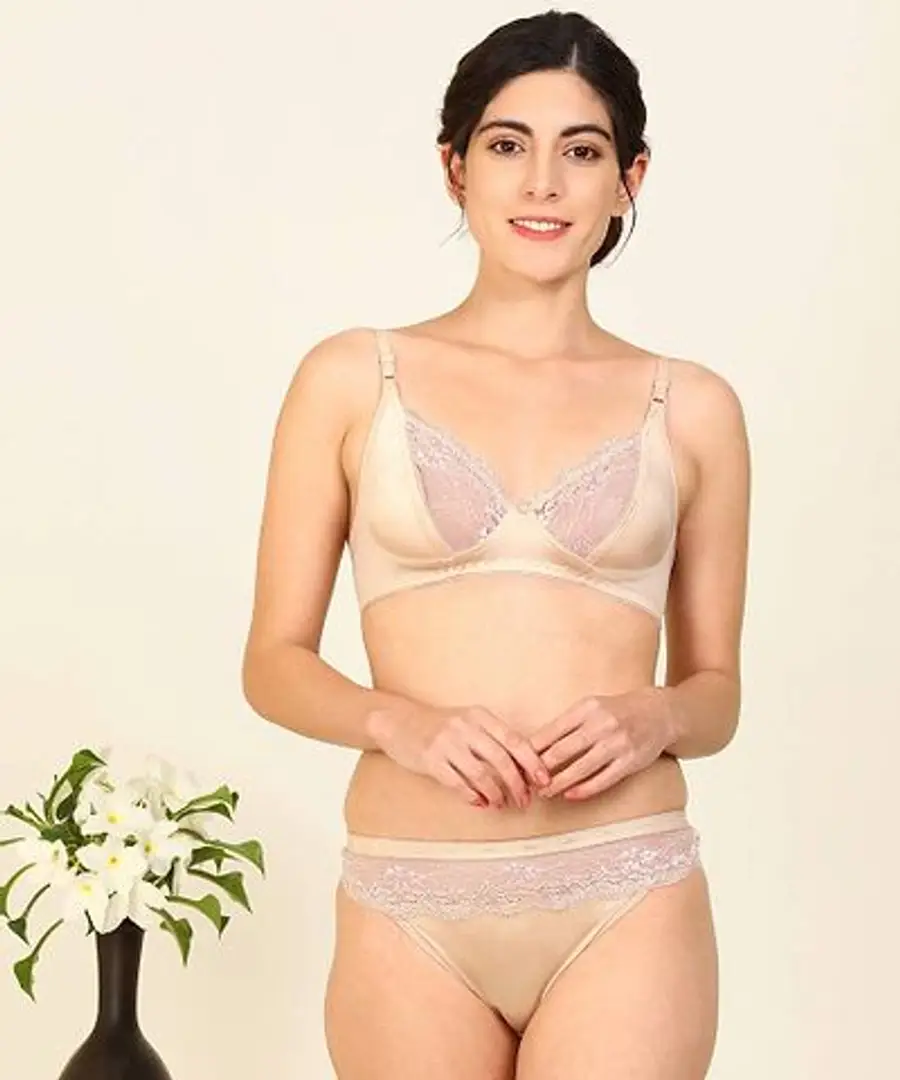Buy Women Cotton Bra Panty Set for Lingerie Set ( Pack of 1