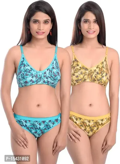 Buy Samvar Lingerie Set Cotton Bra Panties Set for Women