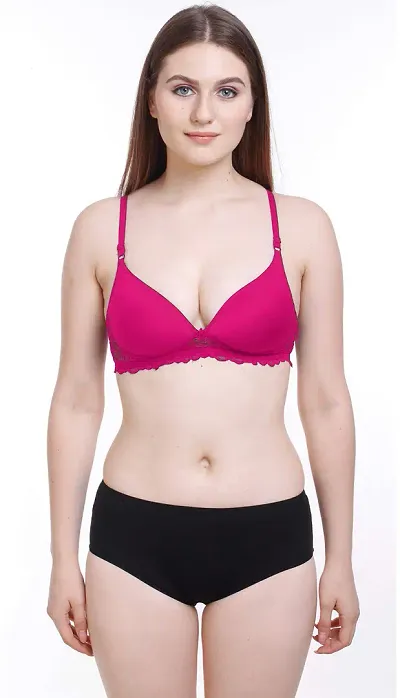 Samvar Fashion Lingerie Set Cotton Bra Panties Set for Women Bra