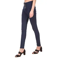 Women Stretchable 5 Button Denim Jeans-thumb2