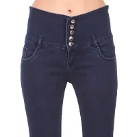 Women Stretchable 5 Button Denim Jeans-thumb3