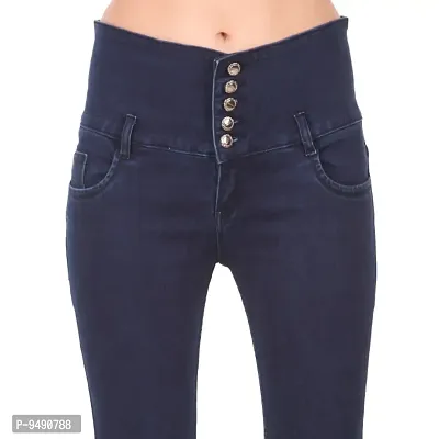 Women Stretchable 5 Button Denim Jeans-thumb4