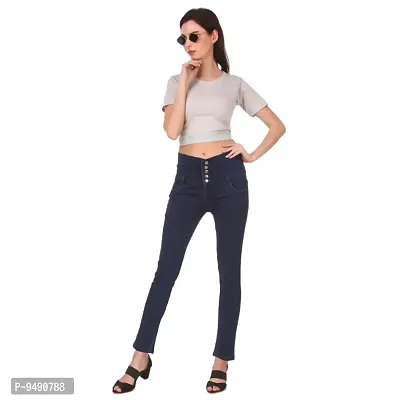 Women Stretchable 5 Button Denim Jeans-thumb5
