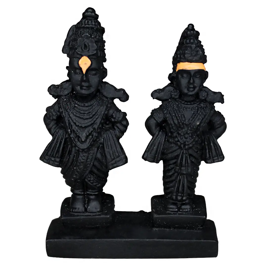 Buy Om BhariPuri Marble Vitthal Rukmini/Rukmani Murti/Idol/Statue for ...