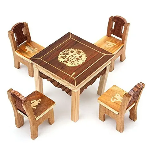 Wooden Miniature Chair and Table Set for Kids/Toy (