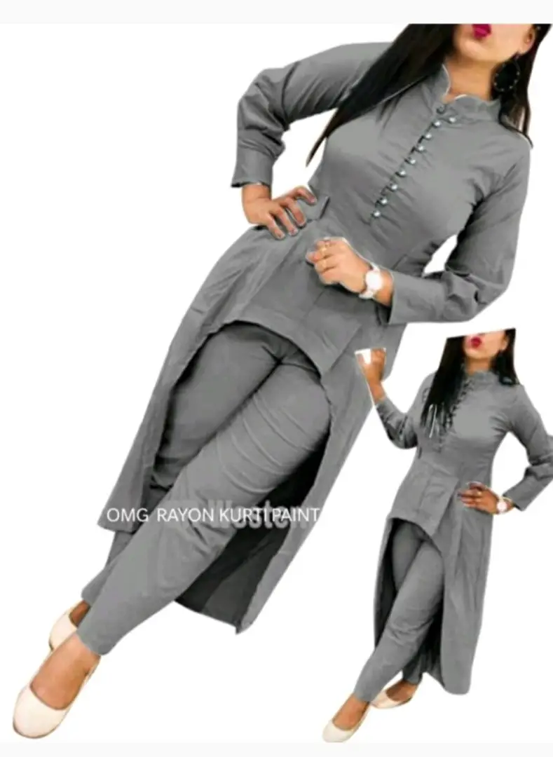 Stylish rayon kurti with paint clearance