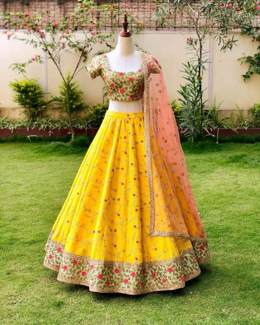 Yellow Lehenga Choli : Buy Yellow Color Lehenga Online