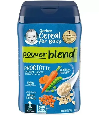 Gerber Cereal 8oz - Probiotic Lentil Carrots and Peas