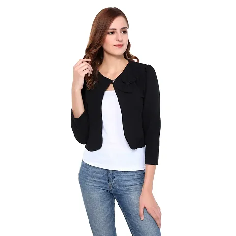 High Quality Polyester Designer Solid Shrug Collection
